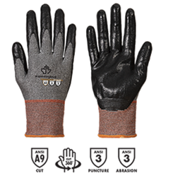 S21TXUFN -  Superior Glove® TenActiv™ 21-gauge Seamless Knit Nitrile Palm Coated Cut Level A9  Touchscreen Compatible Work Gloves